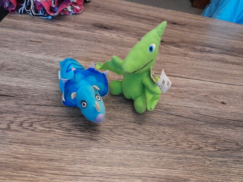 Two Dinosaur Plushies