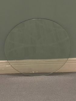 ROUND CLEAR GLASS TABLETOP - SMALL (16" x .25"), Heavy (approx 5 lbs.) - firm posted price.