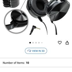 Classroom Headphones (10 Pack): On-Ear Premium Student Bulk Headphones: Perfect for Kids, Grades K-12, Schools & for Class Sets (Great Value, Durable,