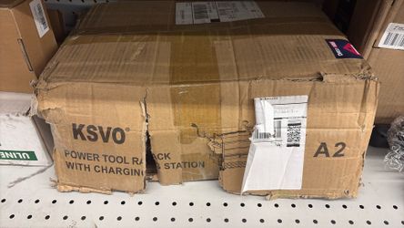 Power tool rack with charging station