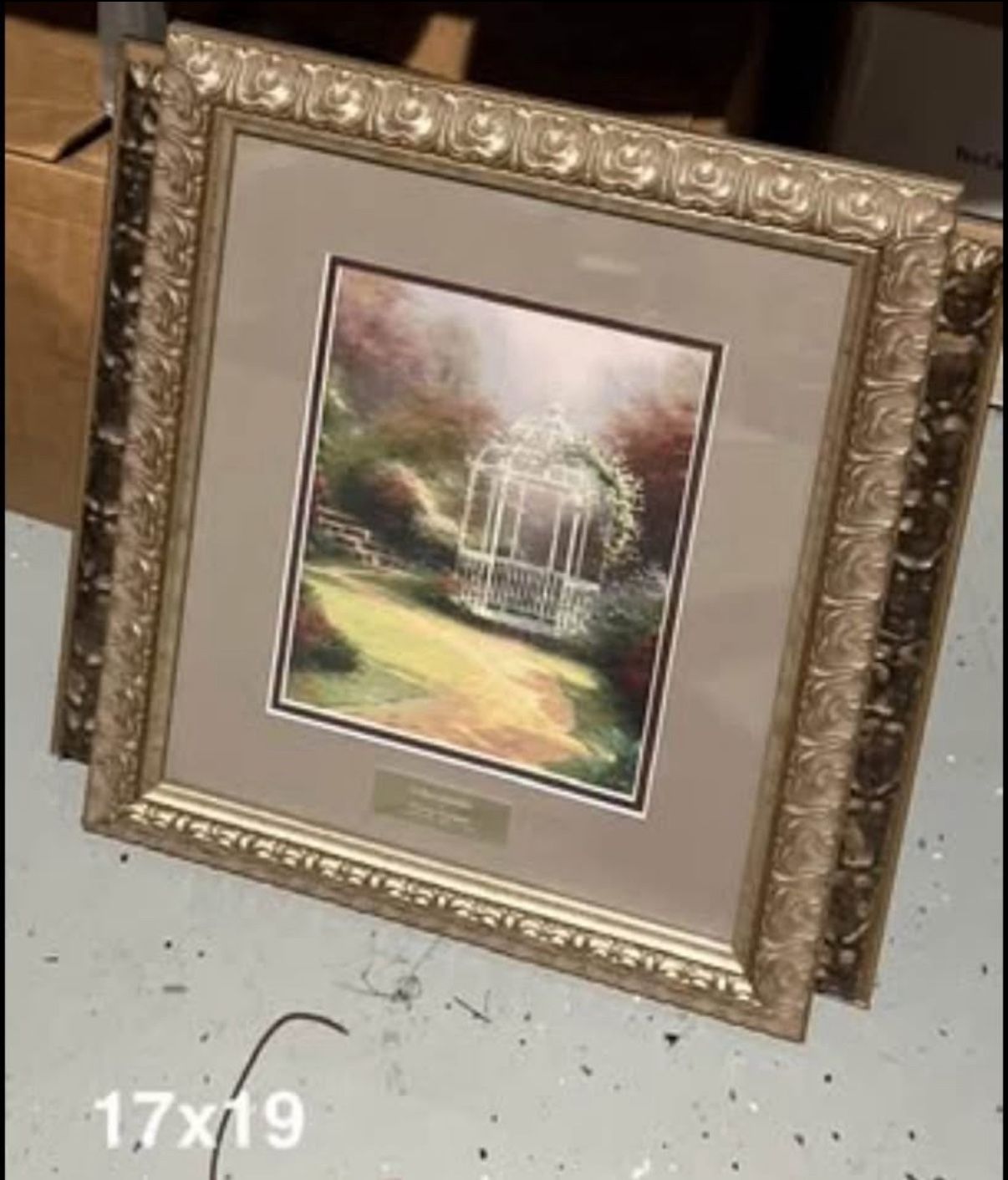 Framed Thomas Kinkade ‘Lilac Gizebo’ - 17x19