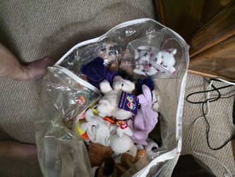 Beanie Babies and Smurf figurines for sale