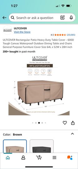 New ULTCOVER PATIO TABLE COVER