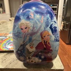 Carry On Kids Frozen Luggage Wheelie Suitcase Bag Used 