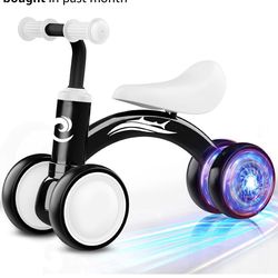 Colorful Lighting Baby Balance Bike Toys for 1 Year Old Boy Gifts, 10-36 Month Toddler Balance Bike