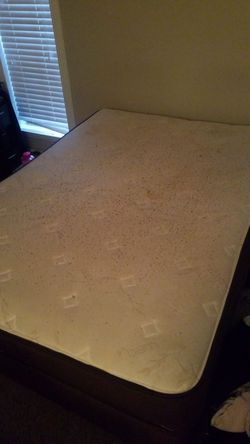 Queen size bed mattress and box frame