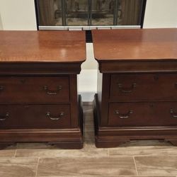 King Size Bedroom Set - headboard &  2 matching end tables - $500 - Mattress NOT included.