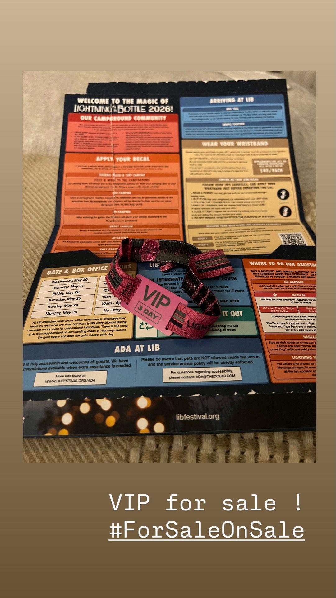 2 VIP Lightning in a Bottle tickets
