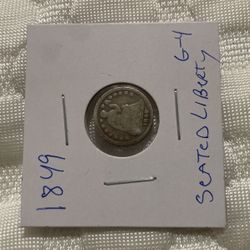 1849 seated liberty dime U.S Coin