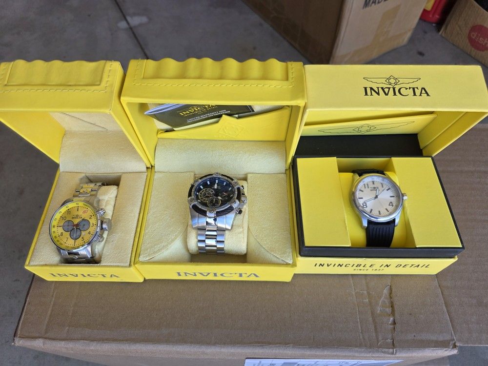 Invicta Watches Bolt S1 Silver Black Mens New Battery
