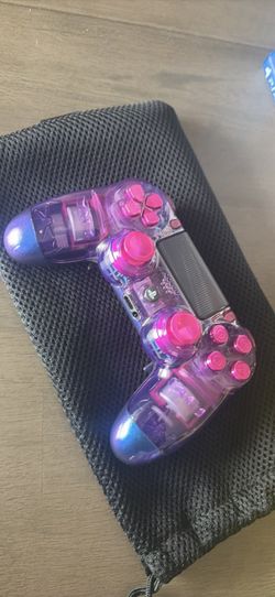 Custom PS4 DualShock 4 Controller Clear Purple