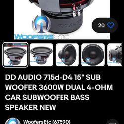 DD d4 15 Inch Subs Brand New 