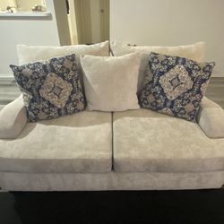 Large Beige Loveseat/Couch