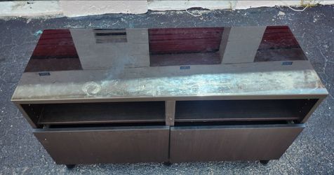 Dark wood TV or entertainment unit