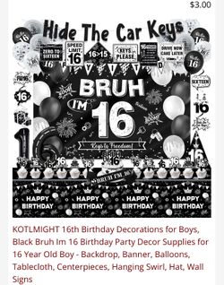 16 Birthday party decor