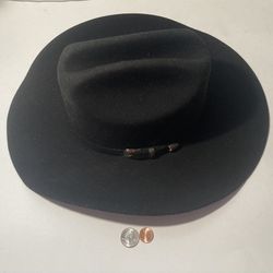 Cowboy Hat Black Morsman Size 7