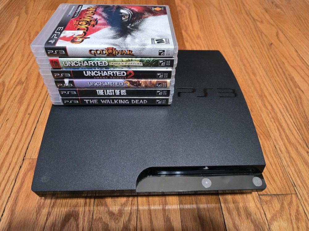 Sony PlayStation 3 Slim 120GB CFW 4.91 Games Installed/disc Read Description