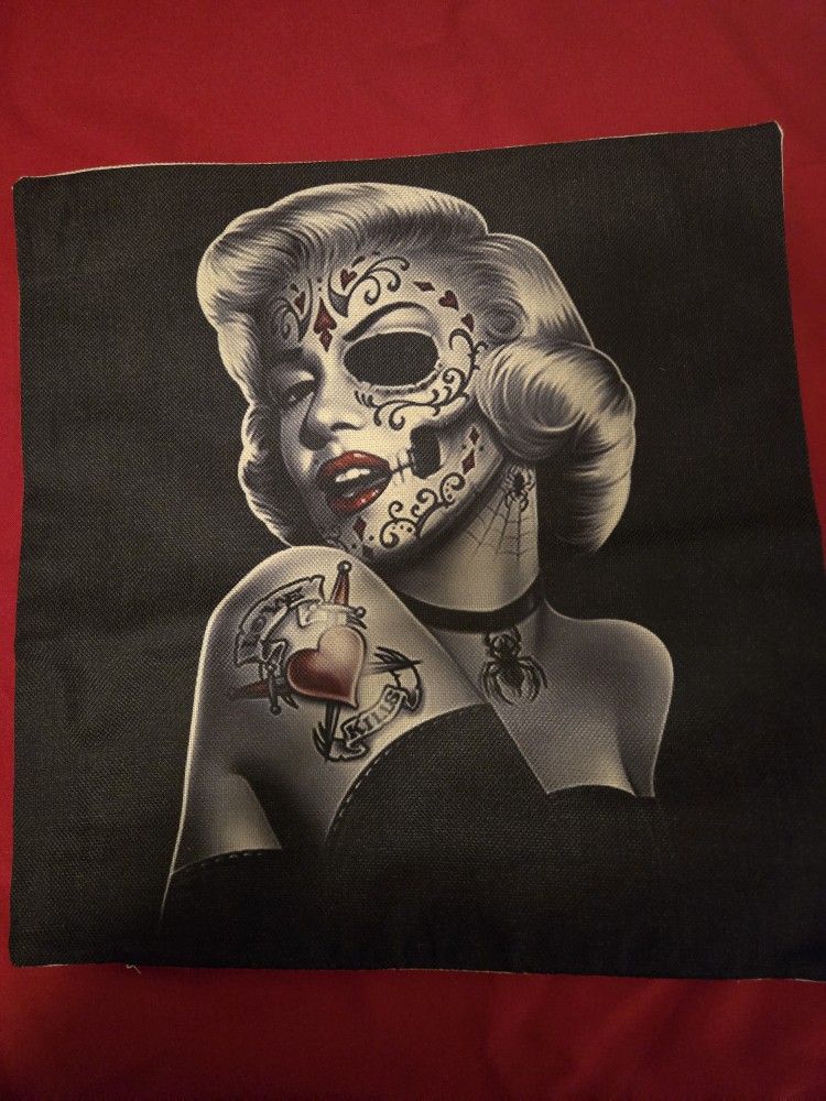 17" By 17" Marlyn Monroe Pillow Case 