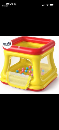 QPAU 3-In-1 Inflatable Bounce House With Pump For Toddlers 1-3