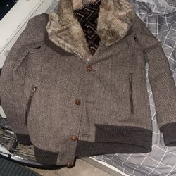 Number Nine Nowhere Man Aw03 Rabbit Fur Wool Jacket 