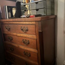 Antique four drawer nightstand
