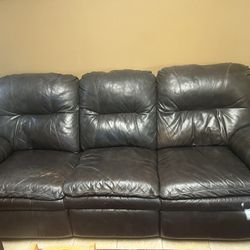 Chocolate Leather Couch