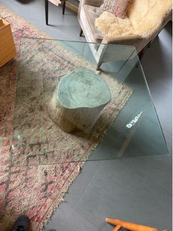 Large Square Glass Coffee Table Top - Beveled Edge