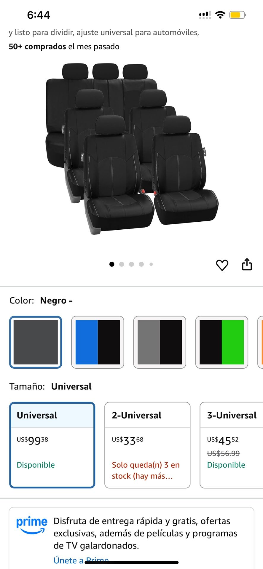 Cover Sintéticos Universal Para 7 Pasajeros Toyota Sienna