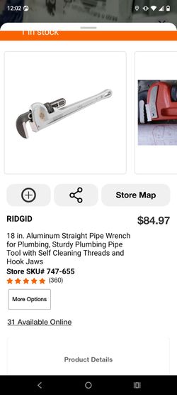 Ridgid pipe wrench