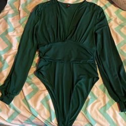 V Neck Blouse Bodysuit Womens New 