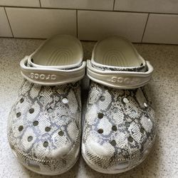 Like New Crocs Sandals $15 each Snakeskin Color Crocs Size 10 Multi Color Crocs Size 9