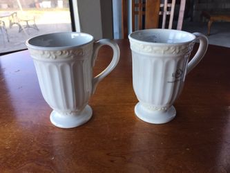2 Large Lenox Coffee Mugs, $10 each or both for $17