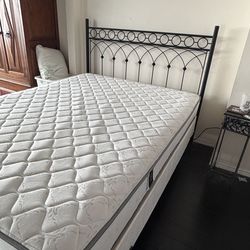 Queen frame and mattress