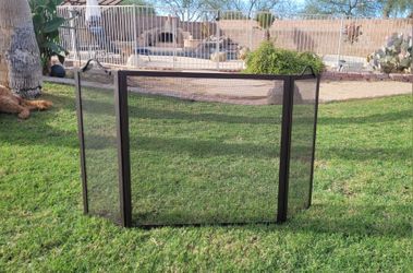 NEW - PLEASANT HEARTH CAST IRON FIREPLACE SCREEN