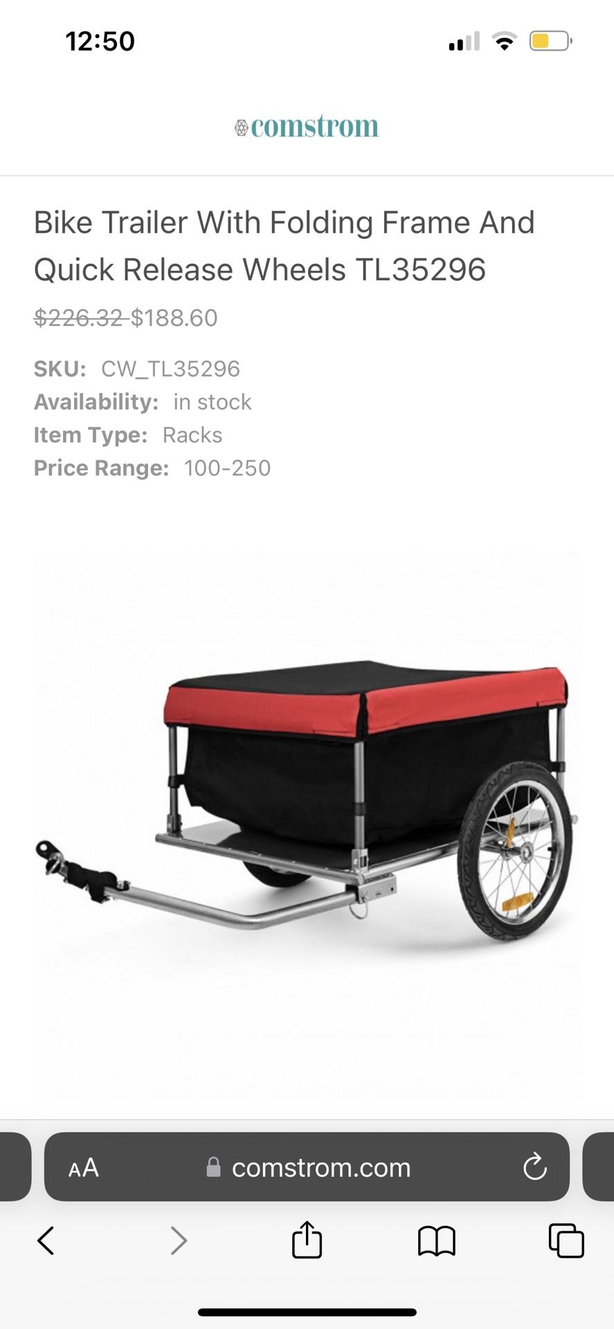 FOLDABLE BIKE TRAILER