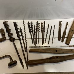 Antique Hand Drill and Bits