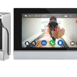 7" Touchscreen Smart Video Doorbell with 1080P HD, WiFi Wired Installation, Tuya App Control, Motion Detection & Night Vision, Weatherproof
