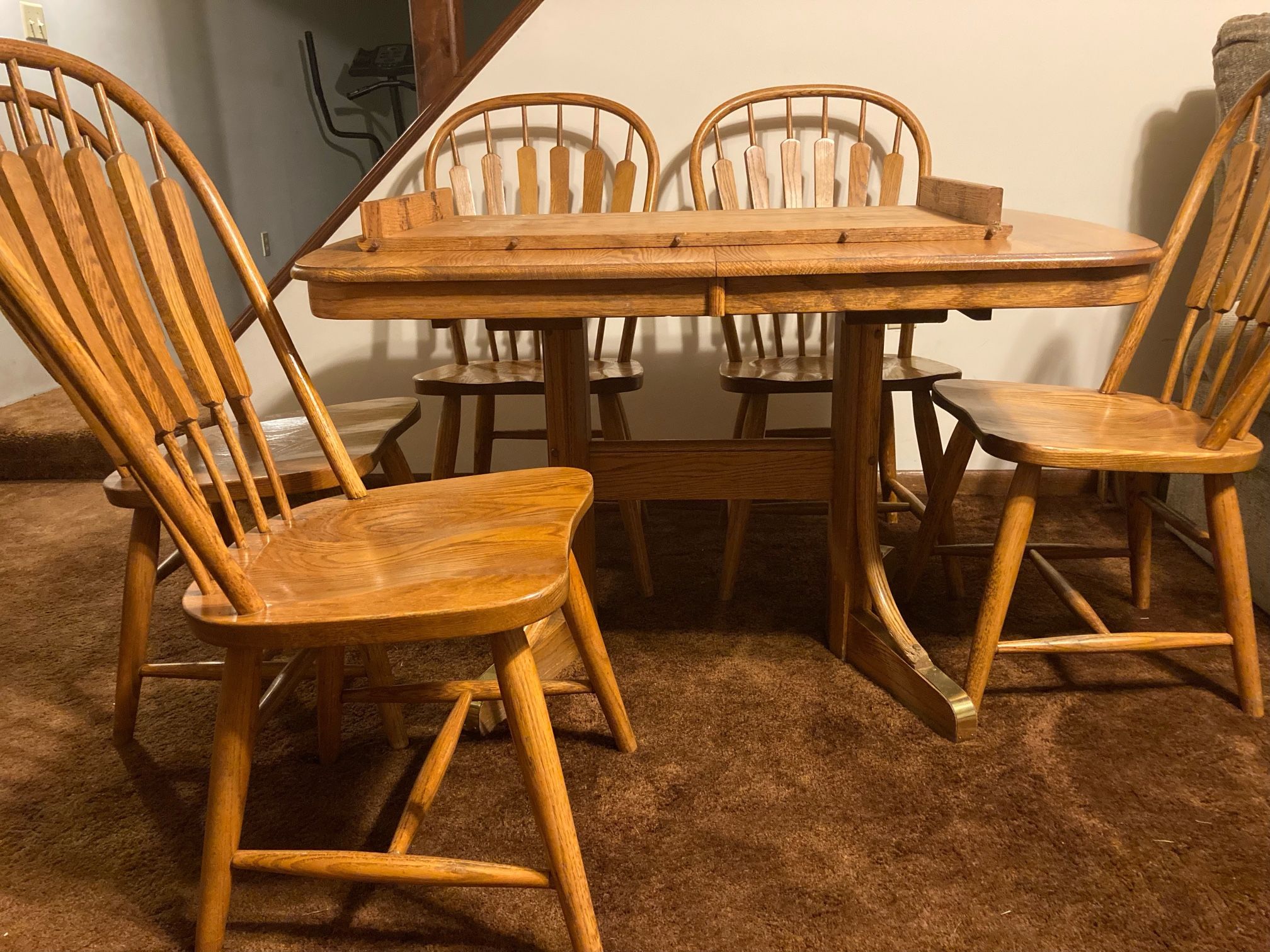 Wooden Dining Set Table and 5 Chairs