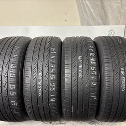 Set 4 Tires 245 55 19 Hankook Ventus S1 Noble2 