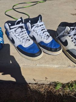 Nike High-Top Sneakers Blue and White
