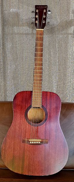 Vintage CARLO ROBELLI New York Red Acoustic Guitar CW4102 Great Condition 