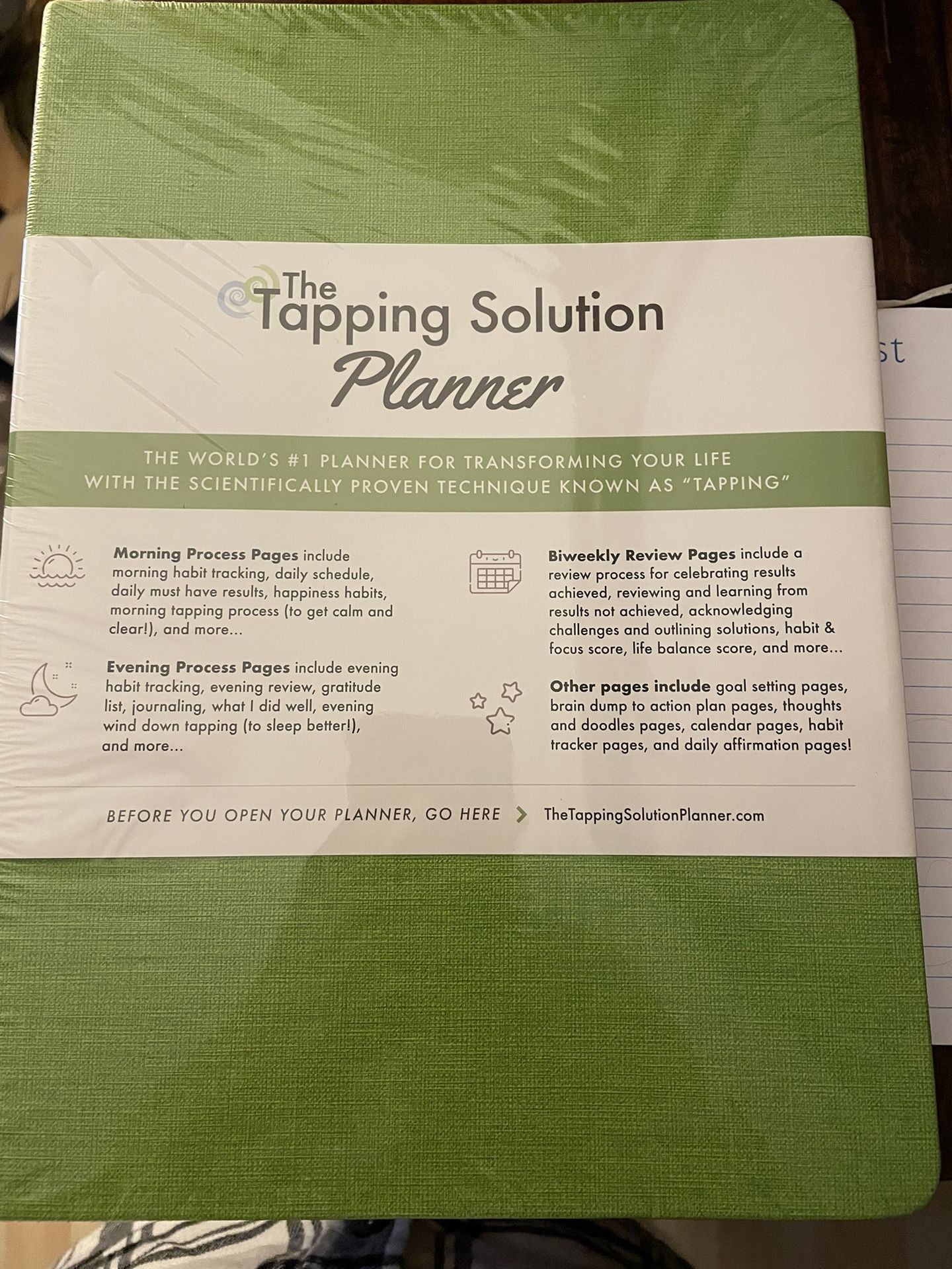 Tapping Solution Planner Journal Book