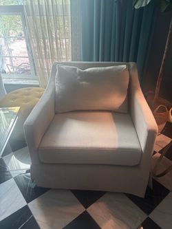 Studio McGee - Swivel linen chair