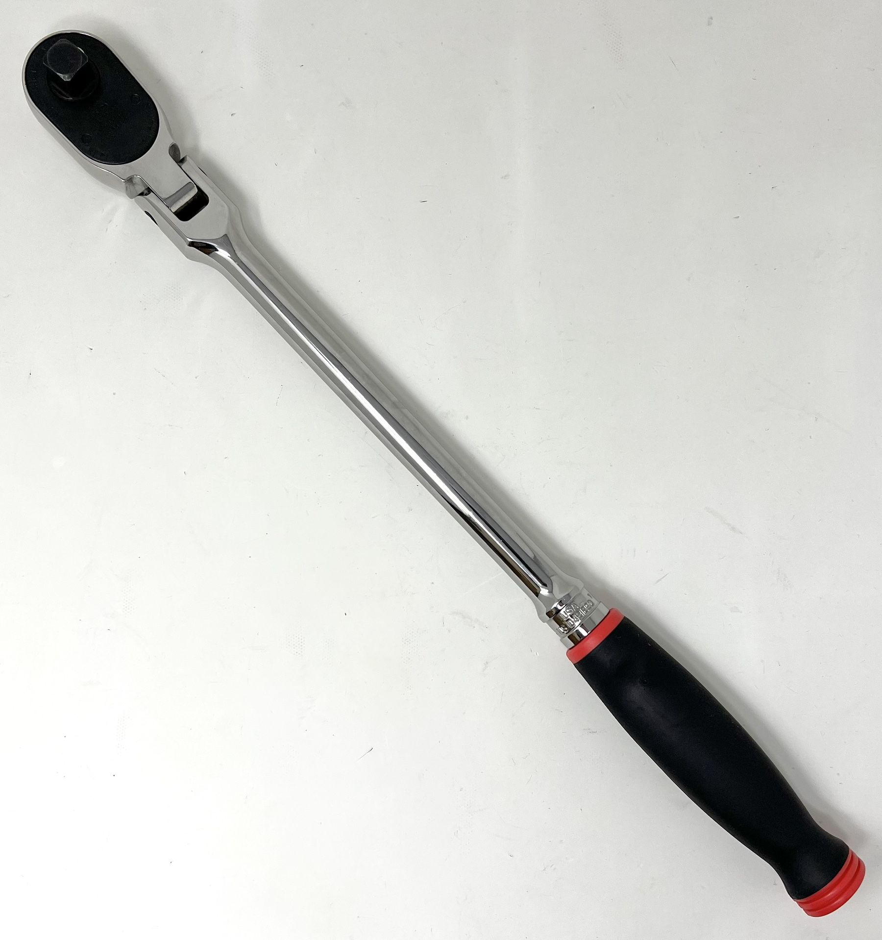Snap-on SHF80A - 1/2" Dr. Soft Grip Long Handle Flex-Head Ratchet - Red
