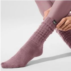 Alo scrunch sock smoky quartz