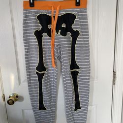 Skeleton Print Long Sleeve Shirt PJ