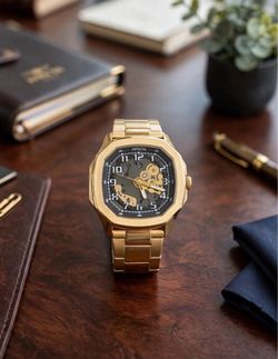 INVICTA Rarity S1 Rally Diablo Men Skeleton Black Gold Luxury Mesh