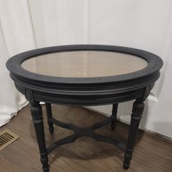 Vintage Refinished Wood Butlers Accent Table Furniture 