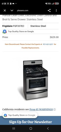 Frigidaire stove
