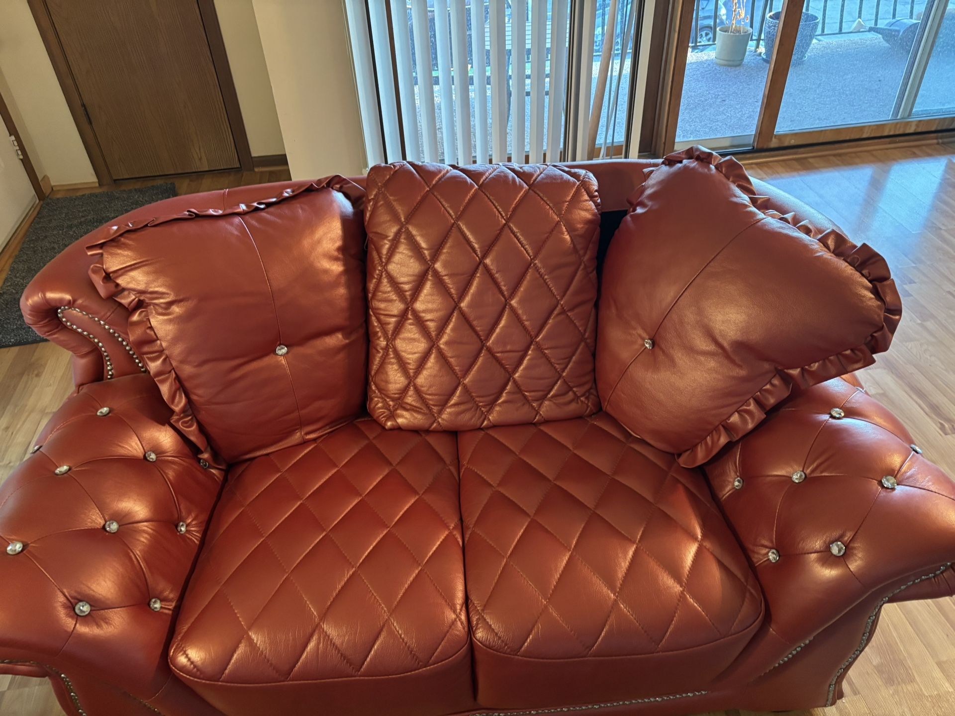 Red Leather Couches